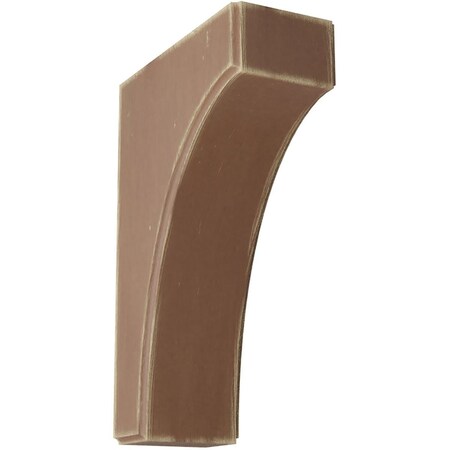 Ekena Millwork 3 1/2"W x 8"D x 12"H Clarksville Wood Vintage Decor Bracket, Weathered Brown BKTWD04X08X12CVBR